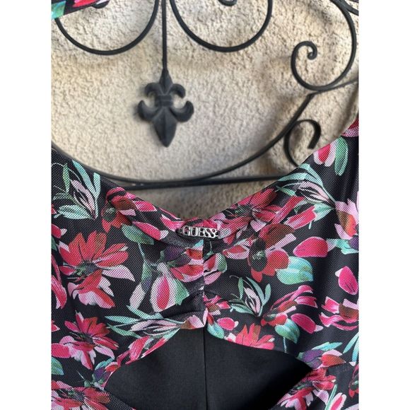 Guess floral print gathered  dress - size small - multicolored - Picture 8 of 11